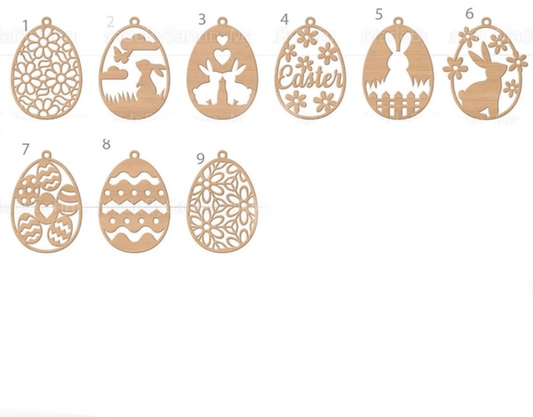 Velikonočna jajca lesena 1-9