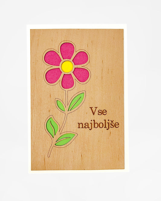 Voščilnica vse najboljše marjetica