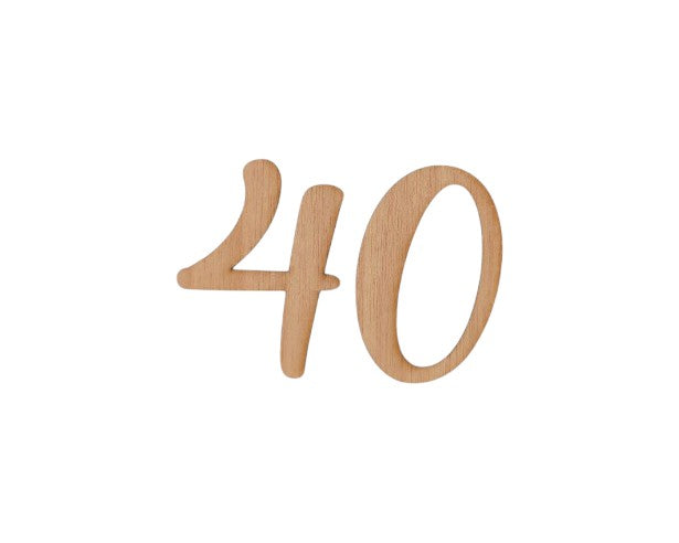 Motiv številke 40 za leseno darilno vinsko škatlo.