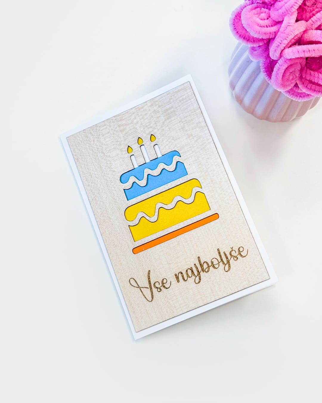Voščilnica vse najboljše torta