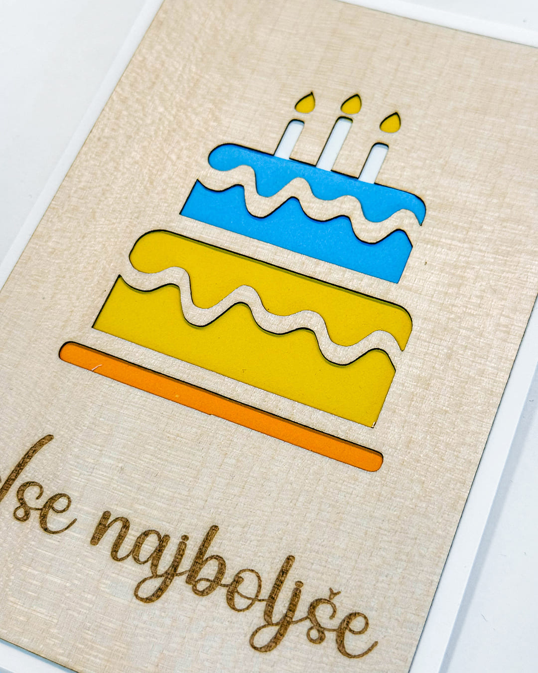 Voščilnica vse najboljše torta