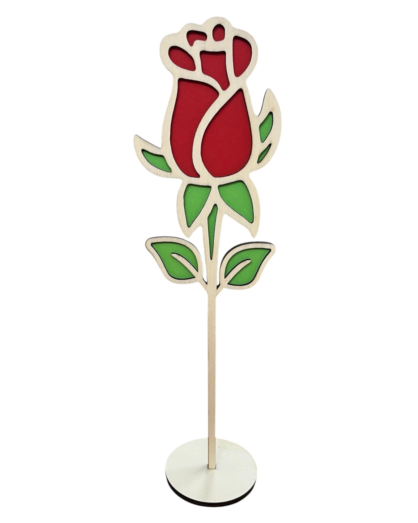 Lesena vrtnica s podstavkom. Samostoječa. Rdeča. Zaprta vrtnica.