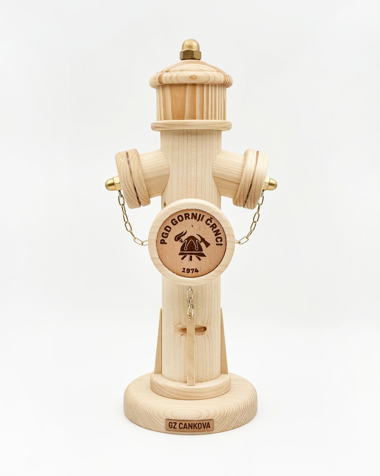 Lesena gasilska plaketa hidrant