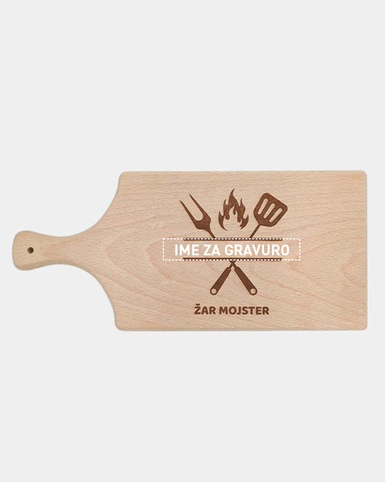 Rezalna deska žar mojster s personalizacijo