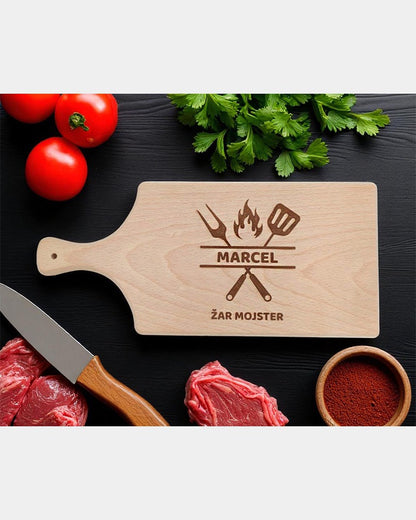 Rezalna deska žar mojster, gravura, personalizirana.
