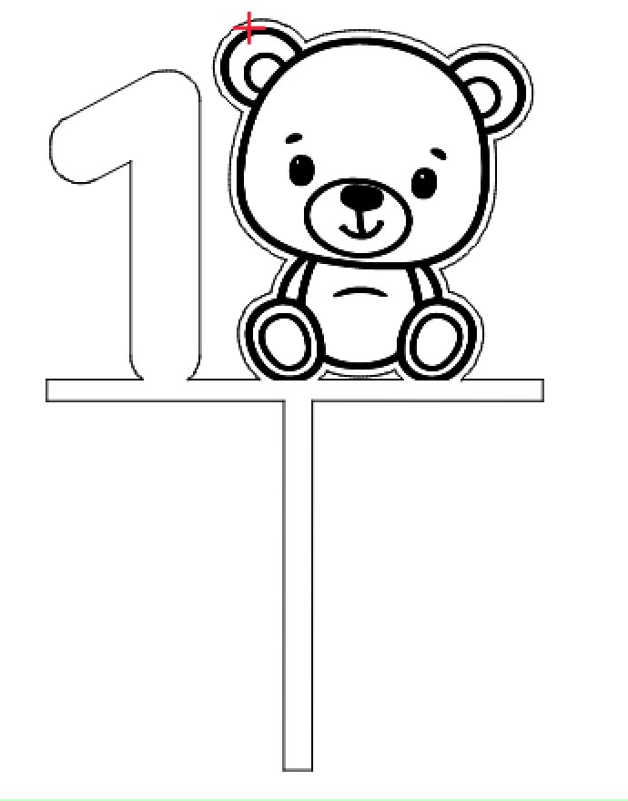 Lesen topper s številko 1 in medvedkom ob strani. Topper medvedek.
 Leseni topper. Topper za torto. Topper številka.
Leseni toper za torto s številko in medvedkom.