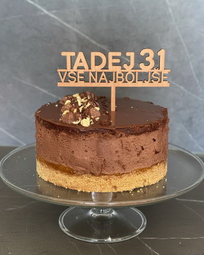 Topper z imenom. Topper ime. Leseni topper. Topper za torto. Topper številka.