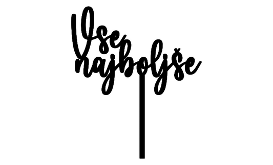 Topper za torto Vse najboljše