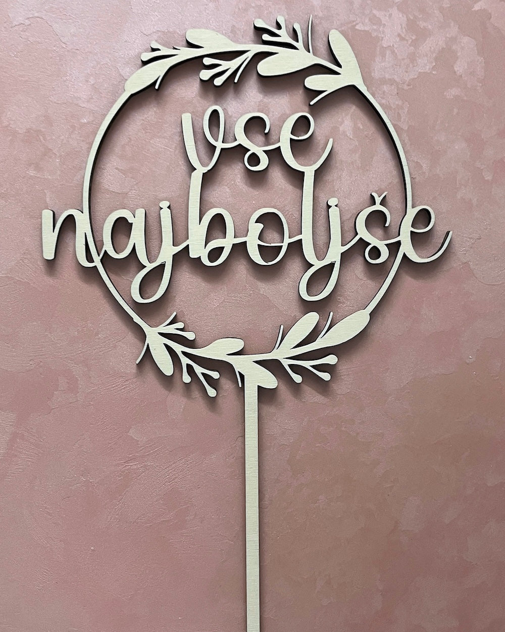 Topper napis za torto Vse najboljse